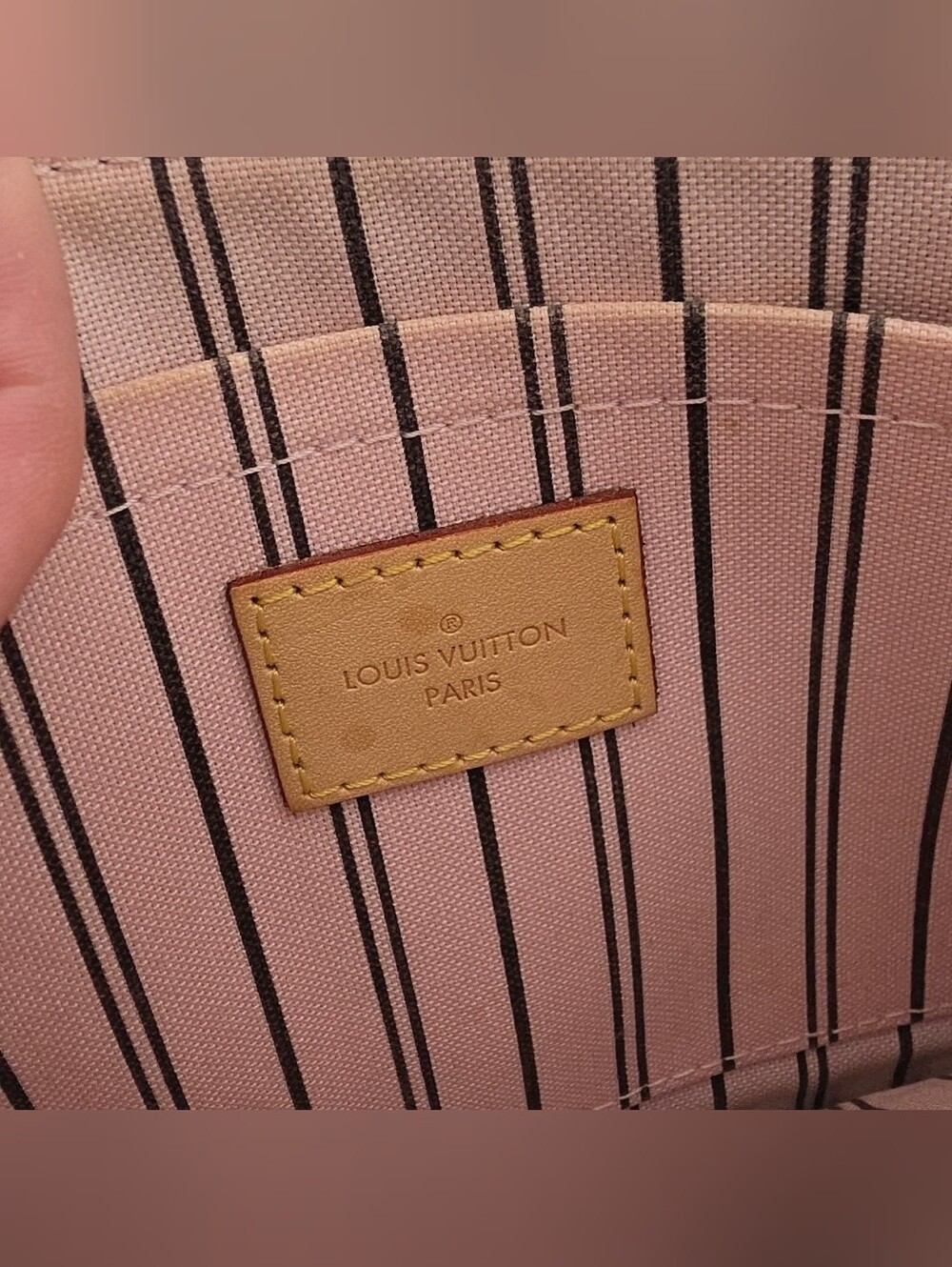 Louis Vuitton Signiture Mono Pink MM/GM Neverful Pochette (LIKE NEW)(COA)✨️🩷✨️ - Picture 6 of 15